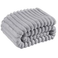 Minkštas pledas, Super patogus kūdikio pledas, Naujagimio dovana, Kojas dengiantis pledas, Reversinis, su dryžiais, 30x40 colių One Size sidabras