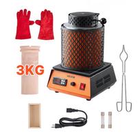 Elektrinė lydymo krosnis, 1350W elektrinės lydymo krosnies rinkinys, 2102/1150 metalo lydymo mašina su 3 kg keraminiu tigliu, aukso lydymo rinkinys skirtas