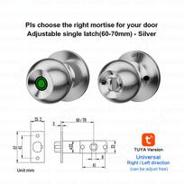 3-in-1 Multi-function Smart Lock Electronic Fingerprint Lock Keyless Entry Bluetooth Door Lock gray