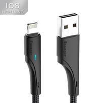 „Essager“ USB laidas, skirtas „iPhone 13 12 11 Pro Max XR XS 8 7 6s Plus“, greito įkrovimo laidas, skirtas „iPhone“ įkroviklio kabeliui USB laidas 0.25M juoda