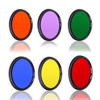 SLR fotoaparato spalvotas objektyvo filtras - raudonas, mėlynas, violetinis, oranžinis Purple 52mm red