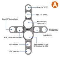 Danties turbininio kampinio prietaiso rotoriaus nuėmiklis Sukimo momento raktas KAVO suderinamam W&H implantų kasetei gray