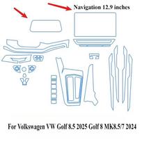 PPF Protection Film For Volkswagen VW Golf 8.5 2025 Golf 8 MK8.5/7 2024 Interior Center Console Transparent TPU Film Right rudder driving ruda
