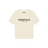 Fear of God Essentials Trumpas rankovės marškinėlis SS21 Unisex Viršutiniai drabužiai Sviestinis kremas Kremas FOG-SS21-557 L white