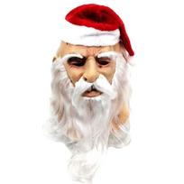 Halloween Mask Party Wrinkled Latex Mask Party Dress Up Supplies Christmas Grandfather Hat Mask Full Face Headgear Mask beige