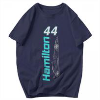 Men T Shirt Lewis Hamilton 44 Summer Y2K Graphic Customized Unisex Clothes T Shirts L blue