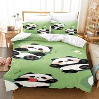 Panda Antklodės Užvalkalų Rinkinys Antklodės Lovos Patalynės Rinkiniai 3D Vaikų Lovos Patalynės Rinkinys Viengulio Dydžio Karališko 135X200cm beige