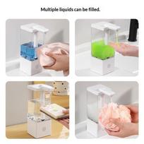 Kitchen 490Ml Automatic Liquid Soap Dispenser Usb Rechargeable Touchless Hand High Capacity Detergent For Kitchen Home A1 white