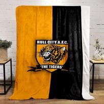 Hull City A.F.C. Tiger Logo bedroom blanket - printed Flannel blanket for bedroom, living room, sofa, and nap 80x120cm(31*47in) orange