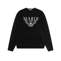 Mardi SS24 Unisex Lettered Ribbon Pullover Knit Sweater One Size juoda