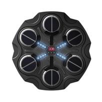 Muzikinis bokso aparatas su pirštinėmis, montuojamas ant sienos, Bluetooth suderinamas bokso taikinys su LED, 9 greičių reguliuojamas elektroninis bokso treneris, smūgiavimo padėklas C gray