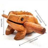 Tailandas varlės medžio drožybos ornamentai rankomis drožinėta rupūžė kūrybingi balsiniai žaislai masyvo medžio rupūžės amatas kraštovaizdžio suvenyrai orange