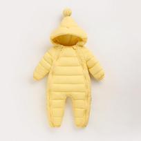 Naujagimio Kūdikio Storas Žieminis Unisex Su Gobtuvu Ilgomis Rankovėmis Kombinezonų Rinkinys 100cm beige