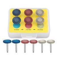 6Pcs/Box Dental Composite Resin Polishing Disc Rubber Polisher 14Mm Wheel 3 Colors Spiral Flex Brush Dentistry Instrument sidabras