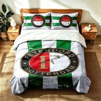 Feyenoord (1) 3 dalių komplektas, tinkantis miegamiesiems, minkštas ir patogus, idealus dovana šeimai ir draugams. Komplekte yra viena antklodės užvalkalas ir du pagalvių užvalkalai 200cmx200cm