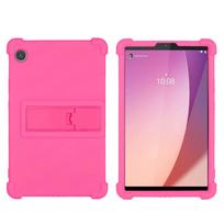 Lenovo Tab M8 4-os kartos TB-300FU smūgiams atsparus silikoninis apsauginis dėklas Lenovo M8 4th Gen rožinė raudona spalva