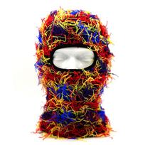 Hot Sell High Quality Winter Snowboarding Sports Multi-color Full Face Checked Distressed Windproof 100% Polyester Balaclava black