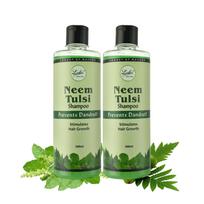 Lalas Neem Tulsi Shampoo 500ml (Pack of 2) | Ayurvedic Herbal Hair Cleanser for Hair Fall & Dandruff | Nourishes Scalp, Strengthens Roots & Promotes beige
