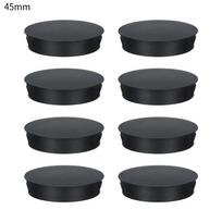 8pcs/pack Plastic Ceramic Tile Hole Bulkhead Buckle Type Pipe Plug Cover Head Hole Decorative Cap Black Round Hole Plug gray