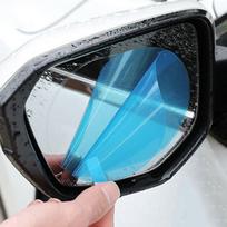 Galinio vaizdo veidrodėlio apsauginė plėvelė nuo lietaus, rinkinys, automobilio sunkvežimio langų stiklas, nuo rasojimo, vandeniui atspūs lipdukai, saugus vairavimas lietingą dieną, apsauginės plėvelės nuo lietaus 2pcs 80mm blue