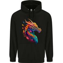 A Fantasy Dragon Childrens Kids Hoodie XL blue