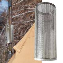 Chimney Spark Arrestor Screen Exhaust Pipe Heat Resistant Mesh Cover Chimney 10cmx6.3cmx45cm gray
