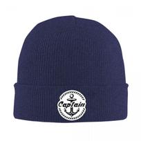 Captain Anchor Warm Knitted Cap Winter Knit Bonnet Hat Skullies Beanies Hip Hop Caps for Unisex One Size blue