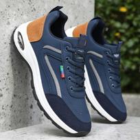 Men's Sports Casual Shoes, Spring and Autumn Non-Slip Sneakers, Outdoor Commuting Versatile Wear-Resistant Soft-Soled Men's Shoes 39 black