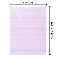 Room Ornament Foam Brick Pattern Water-Repellent And Moisture-Proof Wall Cover Anti-Collision Self-Adhesive Wallpaper Wall Stickers 70cmX1m white