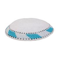 Premium Polyester Skullcap Traditional Design Prom Attires Accessory for Adults white