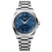 LONGINES Concas Yuedong series automatic mechanical movement 100 meters waterproof watch Swiss watch 41mm blue dial stainless steel case L3.830.4.97.6 mėlyna