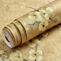 Smulkiai presuoti neaustiniai lipni tapetai 3D trimačiai miegamojo svetainės televizoriaus fono sienos lipdukai 53cm× 1m beige