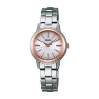 Seiko Watch Seiko Selection Ladies Solar Radio Watch SSDY018 Silver & Pink Gold/Light Pink white