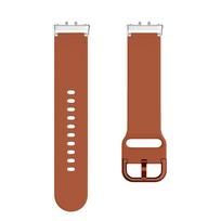 Odos draugiškas dirželis, tinkantis Samsung Galaxy Watch Fit 3. Minkšto silikono spalvingas sagties dirželis, skirtas Samsung Galaxy Watch Fit 3 Samsung Galaxy Fit3 ruda