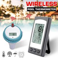 Wireless SPA Pond Tub Solar Powered Pool Thermometer Swim Waterproof Digital LCD Backlit Floating Temperature Transmitter Meter 1.5V gray