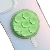 Round Suction Cup Phone Holder Silicone Pocket Finger Ring Holder Two-sided Suction Suction Pad Phone Stand žalia
