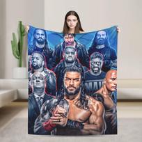 Wrestling Entertainment WWE Warm Blanket  Kids Adult Plush Bedding Throws Funny Couch Chair Flannel Bedspread Sofa Bed Cover 30x40in gray