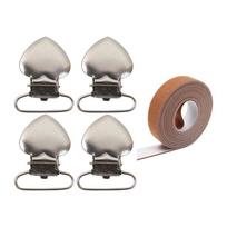 Reusable Cross Stitch Side Tensioners Embroidery Tools Metal Fixing Clip Embroidery Frame Accessory Stretch Embroidery Frame gray