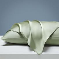 Class A 100 Tencel Pillowcases Ice Silk Cool Silk Beauty Pillowcases Solid Color Silk Pillowcases 48x74cm [one pair] gray