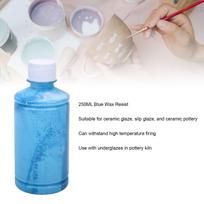 250ML Blue Wax Resist Ceramic Pottery Glaze Wax Resist High Temperature Stable for Kiln Firing