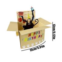 1D Popup Happy Birthday Cards  Hilarious Birthday Pop Greeting Cards  Interactive Greeting Card for Funny Celebration Cards beige