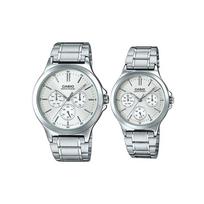 Casio Watch Series-LTP Fashionable Retro Versatile Three Needles Three Eyes Quartz Movement Stainless Steel Strap Japanese MTP-V300D-7ALTP-V300D-7A sidabras