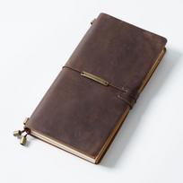 Handmade Vintage Genuine Cowhide Leather Traveler Notebook Cover Elegant Sketchbook Organiser Planner with TN Notebook Inside (Coffee,Standard 22x12.5cm) kava