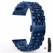 22mm Universalus nerūdijančio plieno metalinis dirželis Huawei Watch GT 6 Pro 46mm GT6/GT5/GT4 46mm, 20mm Samsung Galaxy Watch 7 6 5 4 22MM blue