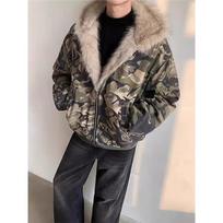 Unisex Camouflage Kailiniu Apykakle su Gobtuvu Medvilninis Švarkas - Amerikietiško Retro BF Stiliaus Rudeniui/Žiemai M gray