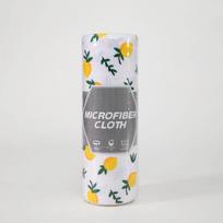 Tearable Microfiber Cleaning Cloth Roll Reusable With Cute Prints For Kitchen Wiping Home Use gray