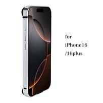Buferio dėklas, skirtas iPhone 14 15 16 13 12 Mini 11 Pro Max 12Pro 11Pro XR X XS Prabangus aliuminio metalinis silikoninis telefono rėmelis Mėlynas juodas Priedai iPhone 16 sidabras