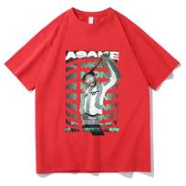 2026 Asake Tshirt Graphic Printing Hip Hop High Quality Teeshirt Gothic Cotton Tshirt Ropa Hombre Fashion Punk Clothes Ins 3XL gray