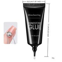 Nail  Glue Gel For Manicure Nails 15/30Ml Super Strong Adhesive Gel Transparent Nail Art Sticky Gel Strong Jewelry Dec 30 g black