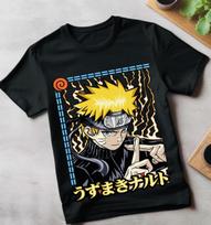 Naruto T-Shirt Madara Uchiha T-Shirt Manga Strip Anime Manga Shirt Graphic Tee M black